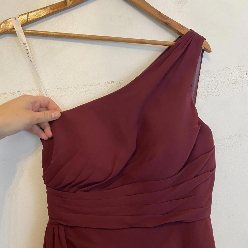 AZAZIE Burgundy Latrice maxi bridesmaids dress sz 6 - Picture 3 of 7
